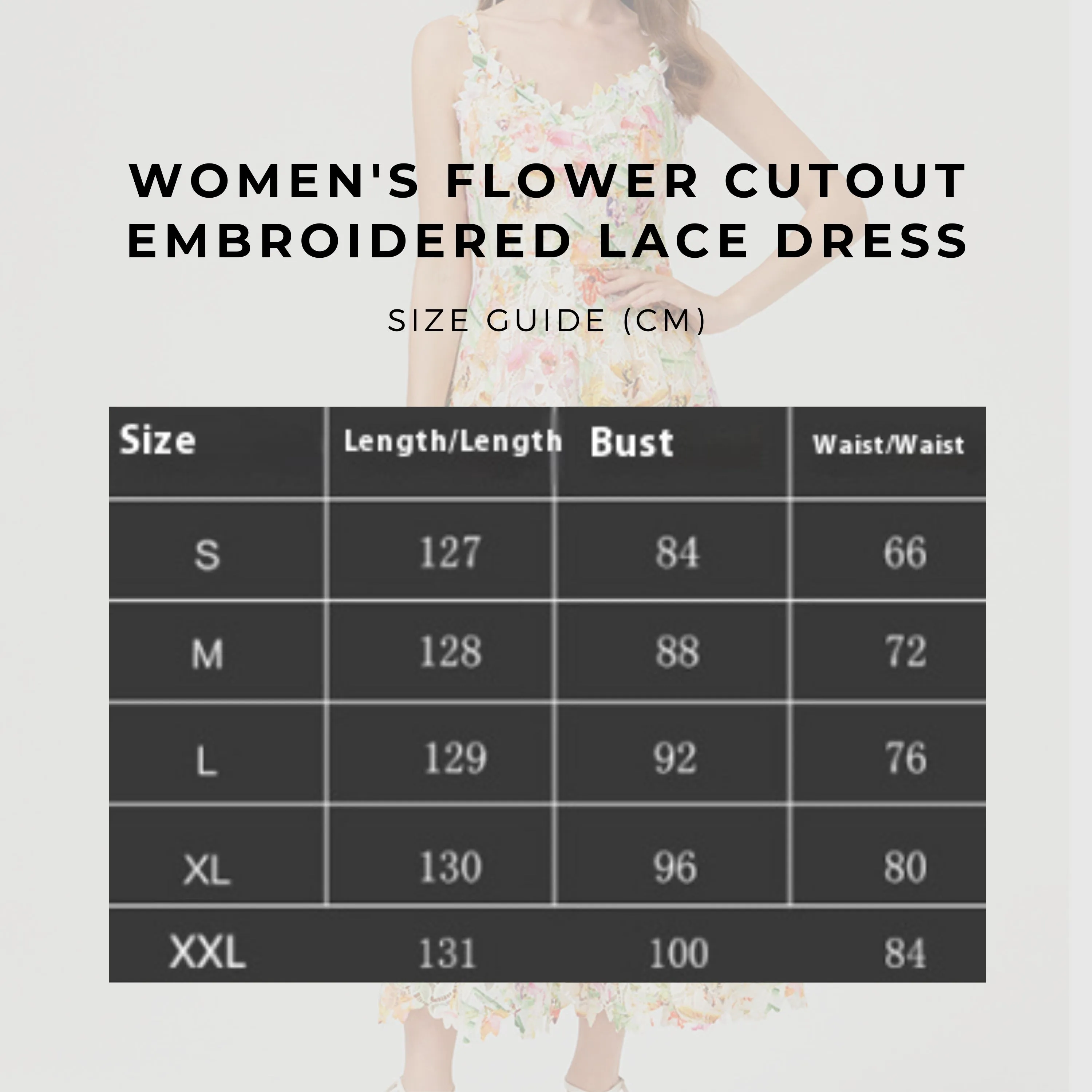 Women's Flower Cutout Embroidered Lace Dress