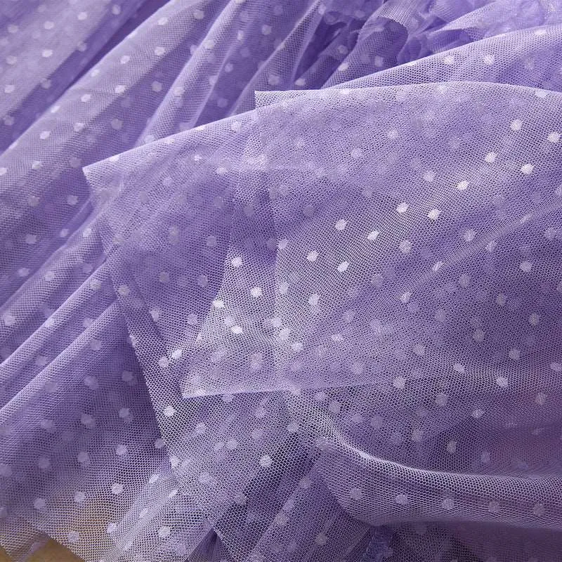 Women's Lace Dot Mesh Swing Dress