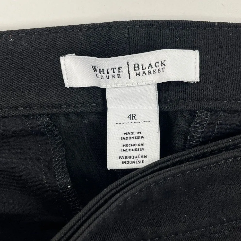 Women's White House Black Market Black Dress Pants Slacks - Size 4R